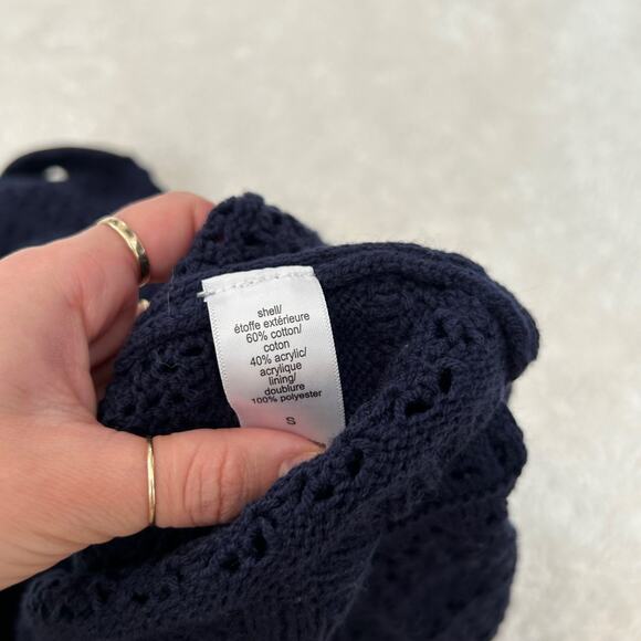 NWT Maurices WomensSleeveless Lined Knee Length Crochet Dress Navy S Resort Core - Picture 6 of 6